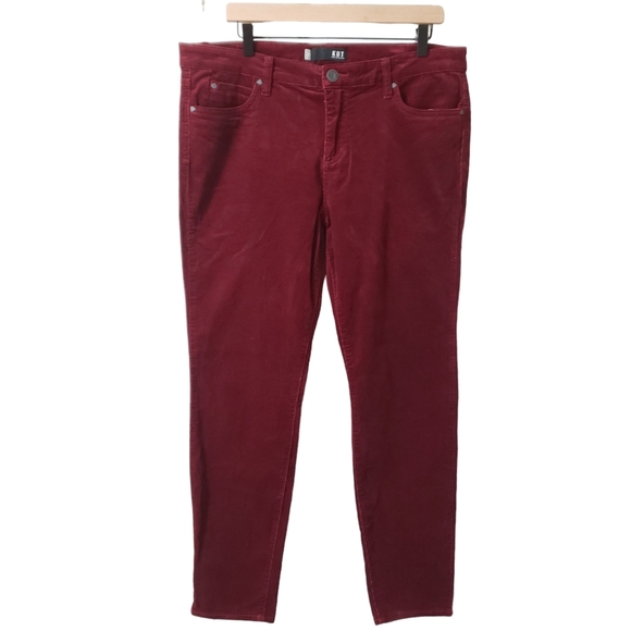 Kut from the Kloth Pants - Kut from the Kloth Diana Skinny Red Corduroy Pants Size 16